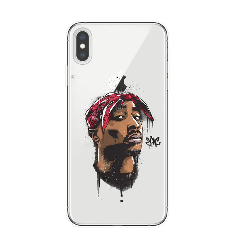 2Pac macaveli Tupac Amaru Shakur прозрачный силиконовый мягкий чехол для телефона из ТПУ для iPhone X XR XS Max 7 8 6 6S Plus 5S SE Fundas Coque - Цвет: T5284