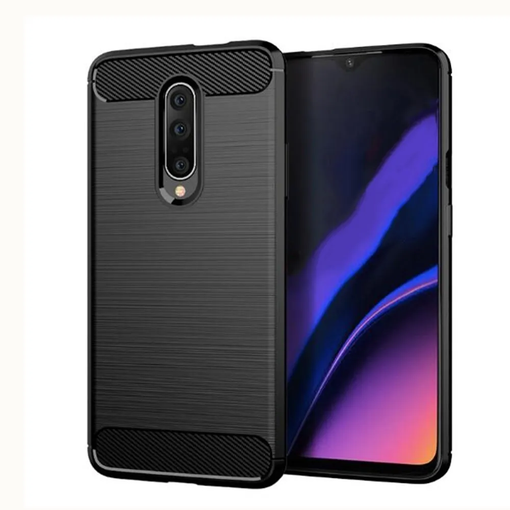 Чехол из углеродного волокна для OnePlus 7 Pro резиновый силиконовый чехол телефона