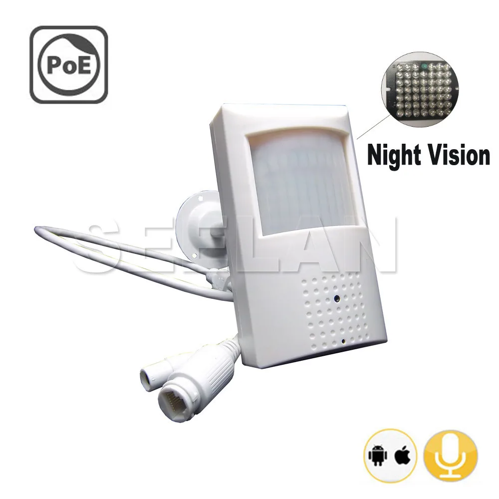  1080P poe ip camera Night Vision 940nm infrared ip camera mini POE PIR Style Motion Detector ONVIF IR CUT  P2P Plug and Play 
