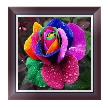 

5D Diy Diamond Painting Color Flowers Diamond Painting Cross Stitch Diamond Mosaic Pictures Of Rhinestones Home Decor #LR2