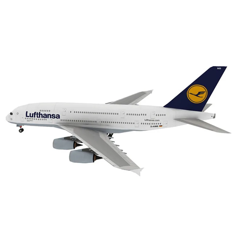 Немецкий Lufthansa Южная Корея Airbus A380 пассажирский самолет Бумажная модель Airbus A380 сборная пассажирская авиация Airbus