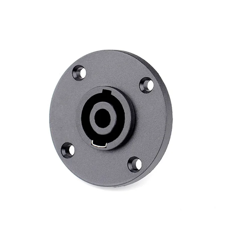 

Round Ohm 4 Pin XLR Female Socket Connector Panel / Chassis mount Compatible with Neutrik Speakon NL2FC, NL2 Speak-On