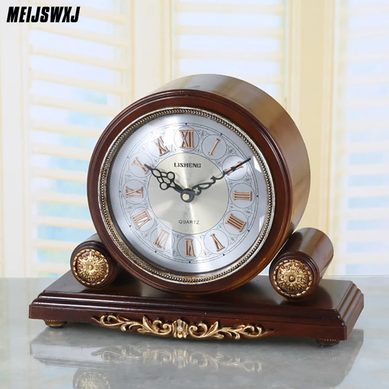 Настольные часы Reloj Meijswxj винтажные с кронштейном креативные бесшумные