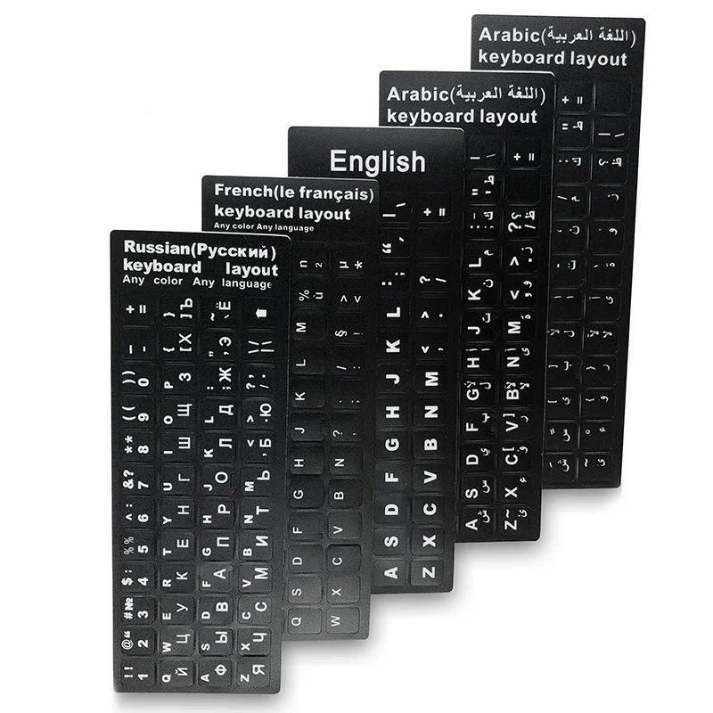 

For Computer Laptop Russian Arabic Keyboard Language Standard Letter Stickers Alphabet Layout Cover For iPad 2 3 4 Air 1 2 Case