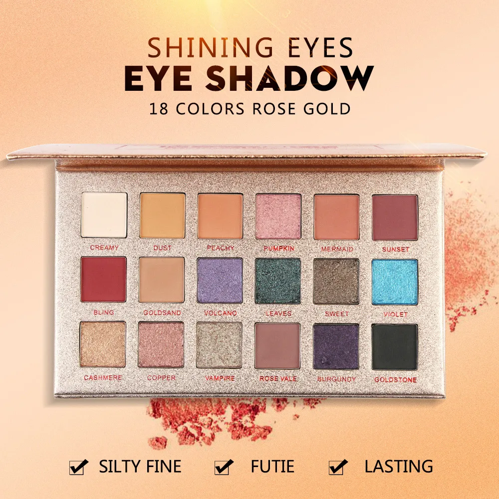 

MAANGE 18 Color Shimmer Glitter Eye Shadow Powder Matt Eyeshadow pallete Cosmetic Makeup beauty glazed paleta sombra de olho