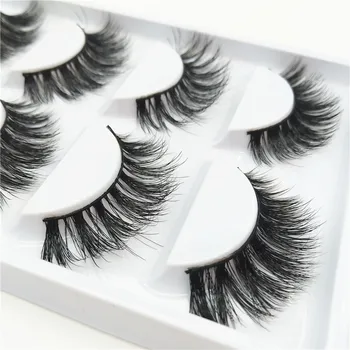 

Luxry Thick False Eye Lash 100% Real 3D Mink Eyelashes 5 Pairs Eyelash Makeup Kit Professional Lashes Maquiagem Cilios Natural