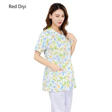 Медицинская Униформа хирургические женские костюмы летние с коротким рукавом v-образные вырезы брюки косметологи спа orkwear