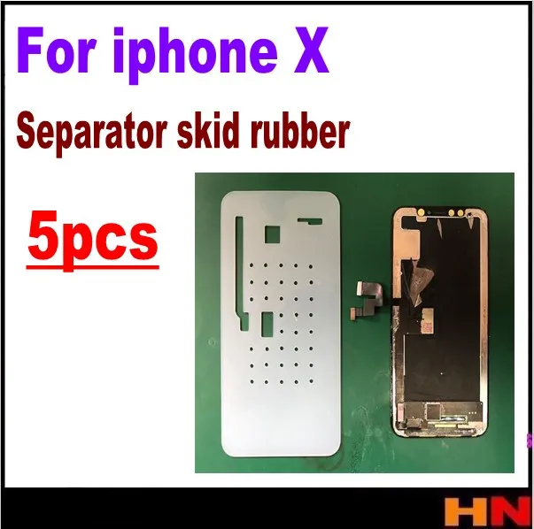 

5pcs wholesale For iphone X lcd Separator non-slip rubber mat separator skid rubber mat with holes phone protect film