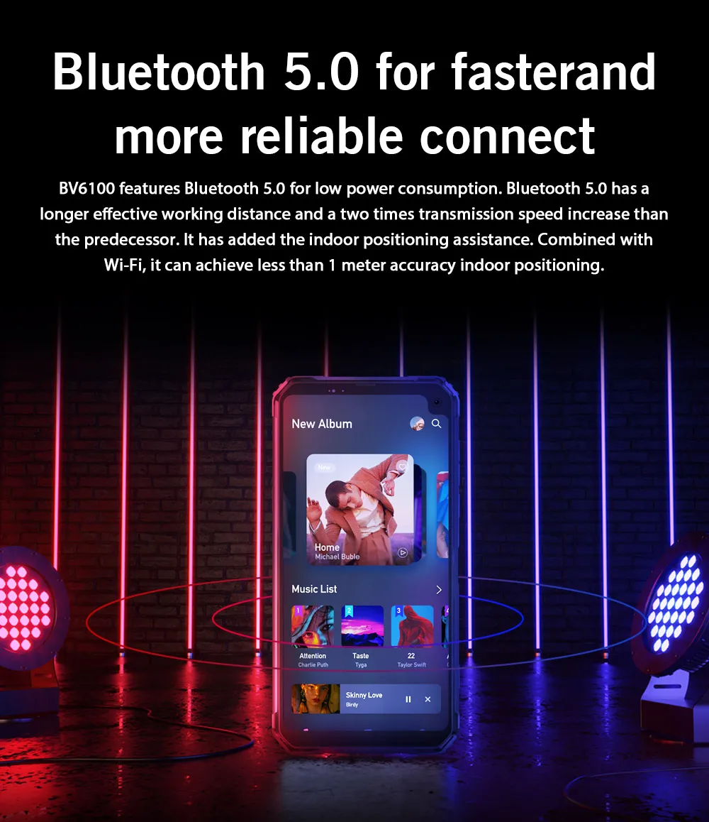 Blackview BV6100 мобильный телефон Android 9,0 смартфон NFC 3 ГБ ОЗУ 16 Гб ПЗУ мобильный телефон 6,8" полный экран 5580 мАч IP68 IP69k 5MP+ 8MP