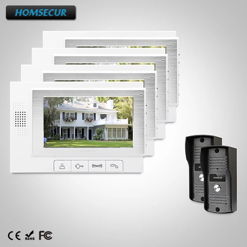 

HOMSECUR 7" Video&Audio Home Intercom Electric Lock Supported for Home Security TC031 + TM702-W