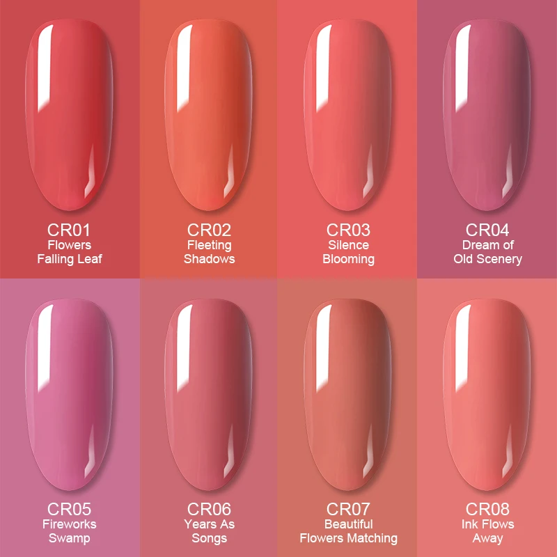  BORN PRETTY Coral Red Gel Polish Soak Off UV Gel Polish Nail Art Gel Lacquer Varnish Manicure