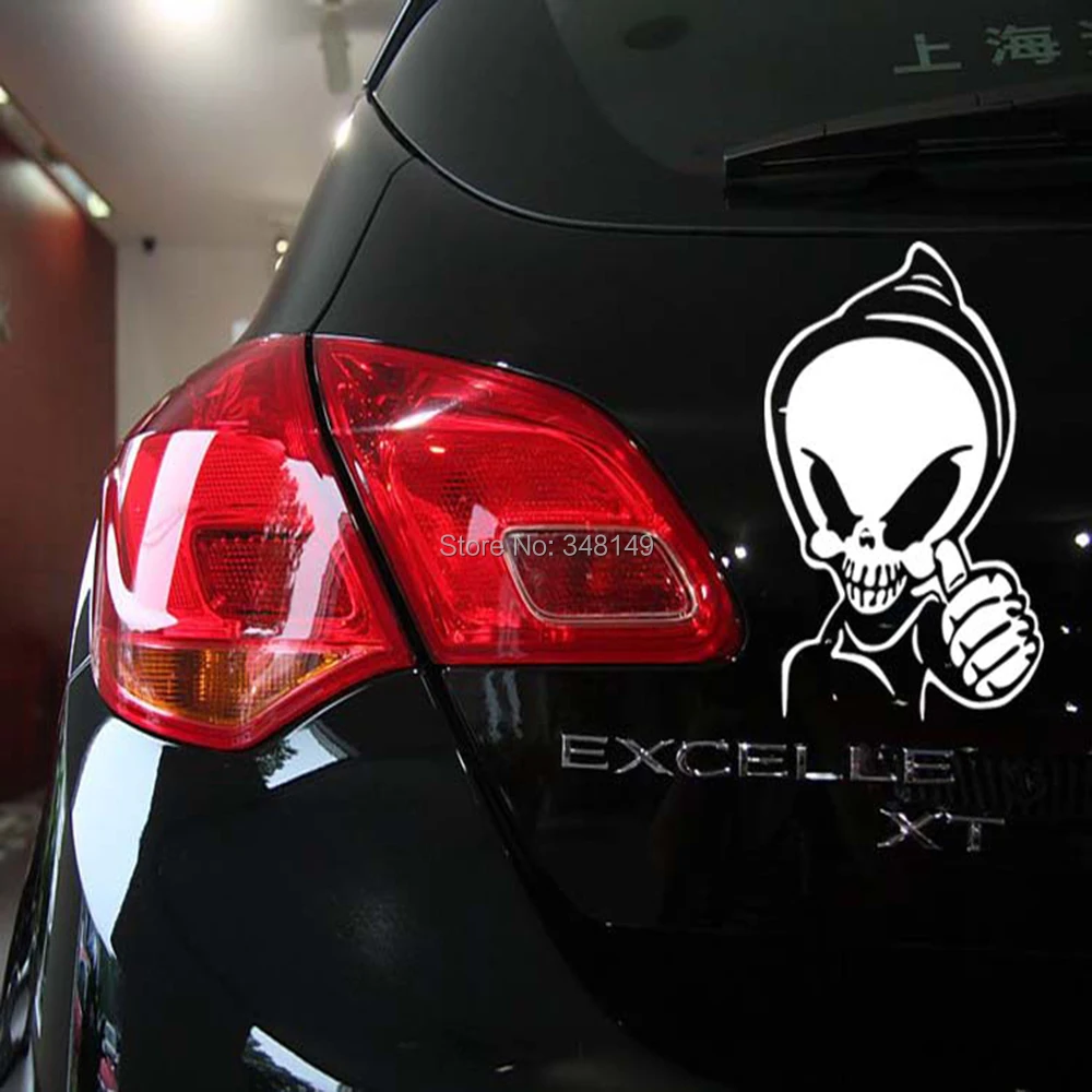 46# EARPHONE GHOST SKULL Car Window Bumper Body Decal Racing Graphics Sticker