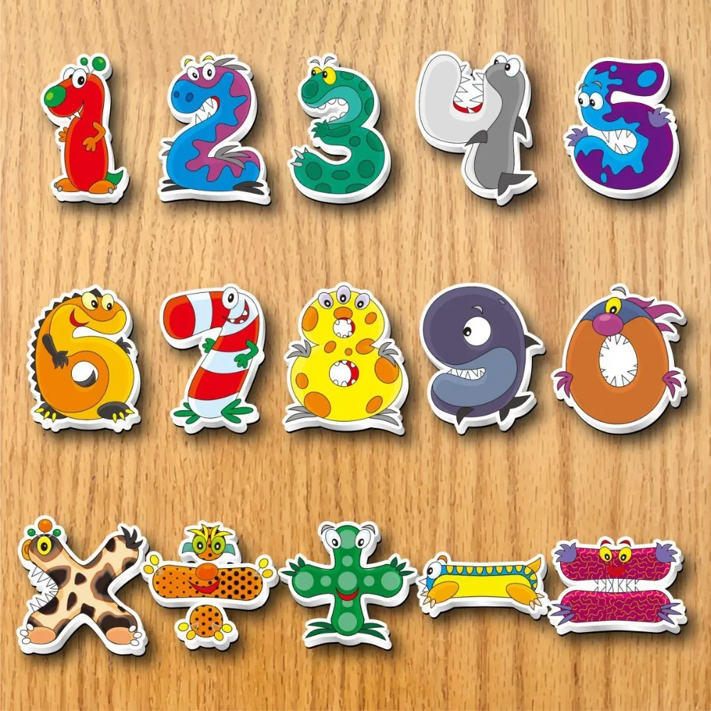 Милые Мультяшные Животные Магнитные числа буквы для обучения детей в веселом холодильнике доска для надписей на холодильник магниты домашний декор