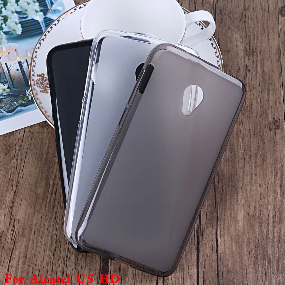 Чехол-накладка из мягкого ТПУ для Alcatel U5 HD 5 in 5047D cover ультратонкий прозрачный