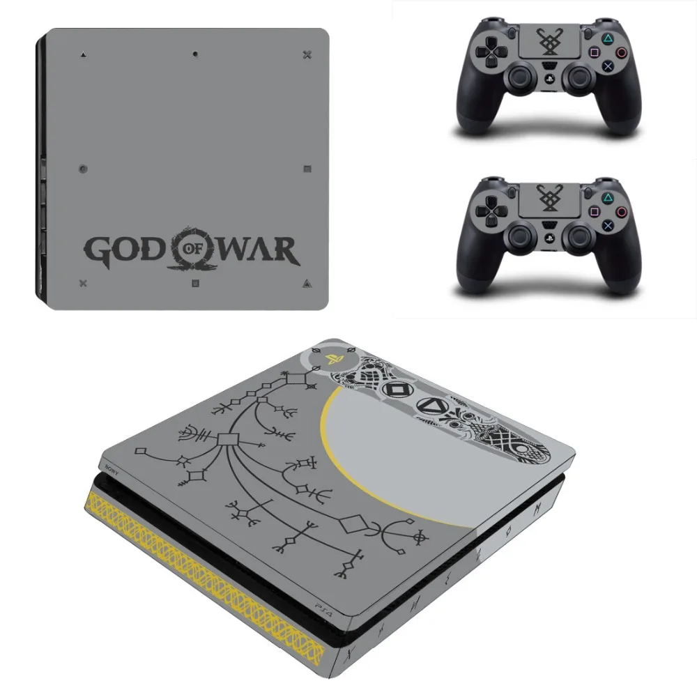 God of War PS4 тонкие наклейки для кожи, предназначенные для игровой консоли 4 Slim и 2 контроллера