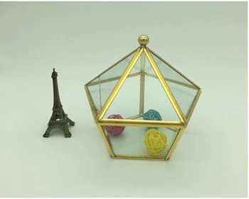 

Geometric glass flower room simulation succulent micro landscape flowerpot transparent storage box lucky star wishing bottle