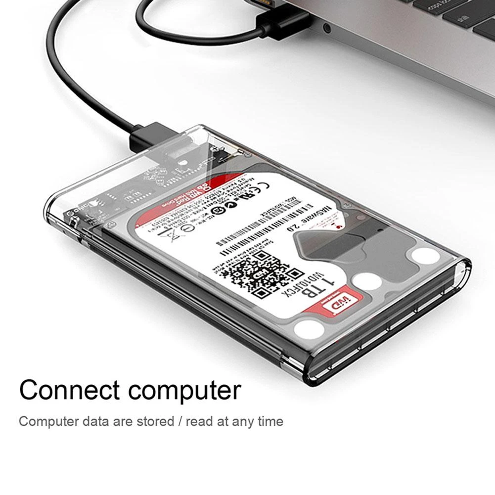 Caja externa de alta velocidad para disco duro carcasa transparente SATA3 a USB 3,0|Estuches discos duros| - AliExpress