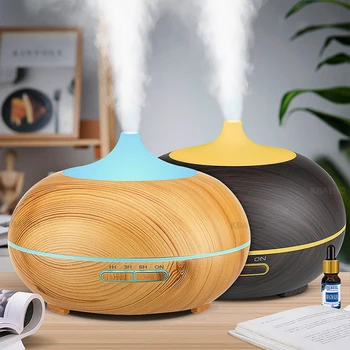 

KEBEIER 300ml Aroma Diffuser Aromatherapy Wood Grain Essential Oil Diffuser Ultrasonic Cool Mist Humidifier for Office Home