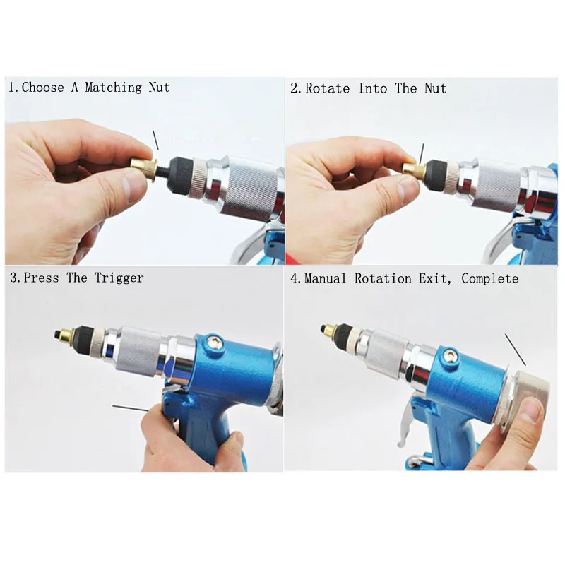 M4-M10 Semi-Automatic Pneumatic Riveting Nut Gun Drawing Machine For Stainless Steel High Quality