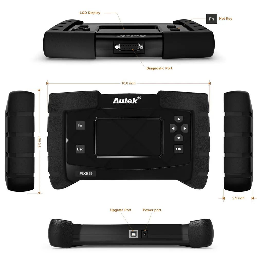Autek IFIX919 OBD2 инструмент диагностики Полный Системы двигателя автомобиля ABS Airbag SAS