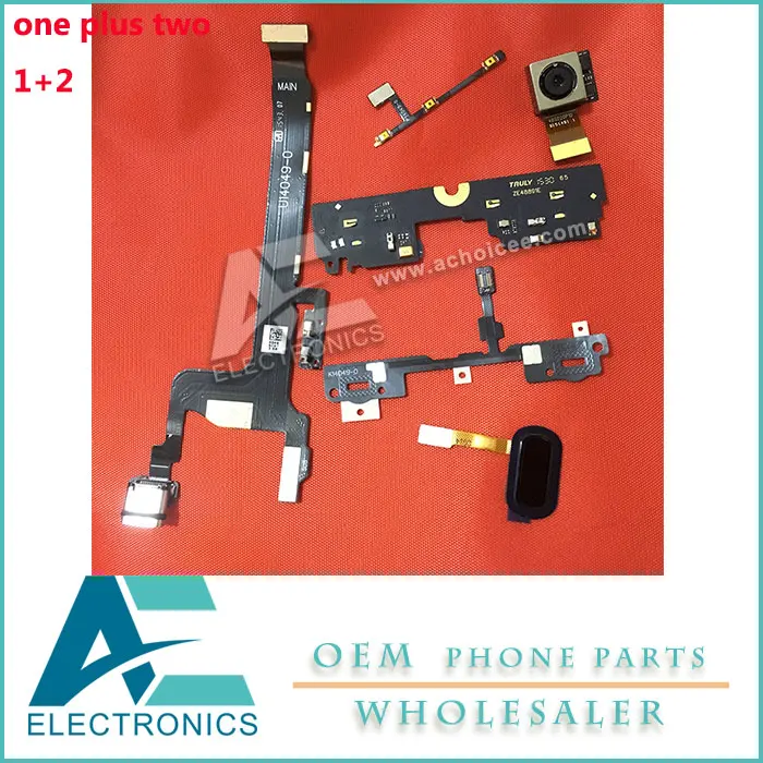 

for ONE PLUS TWO 1+2 A2001 oneplus two Main Connector Flex Back Camera Home Finger Touch Power Volume Mic USB Charge Charging