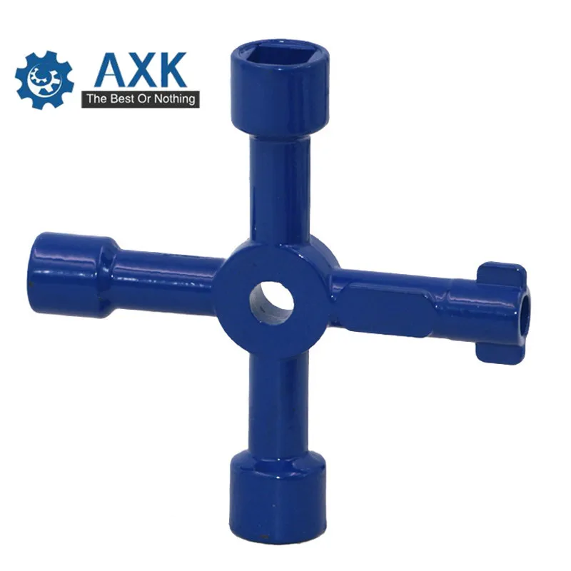 

Best Price 1Pc Universal Triangle KEY Cross 4 Way Black Utility Multi Cross Wrench For Gas Electrical Elevator Cabinet Meter Box