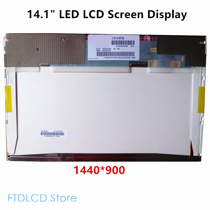 

FTDLCD 14.1'' LED LCD Display Screen Panel Replacement Laptop LTN141BT09-001 For Lenovo ThinkPad T410 T410i (No touch function)
