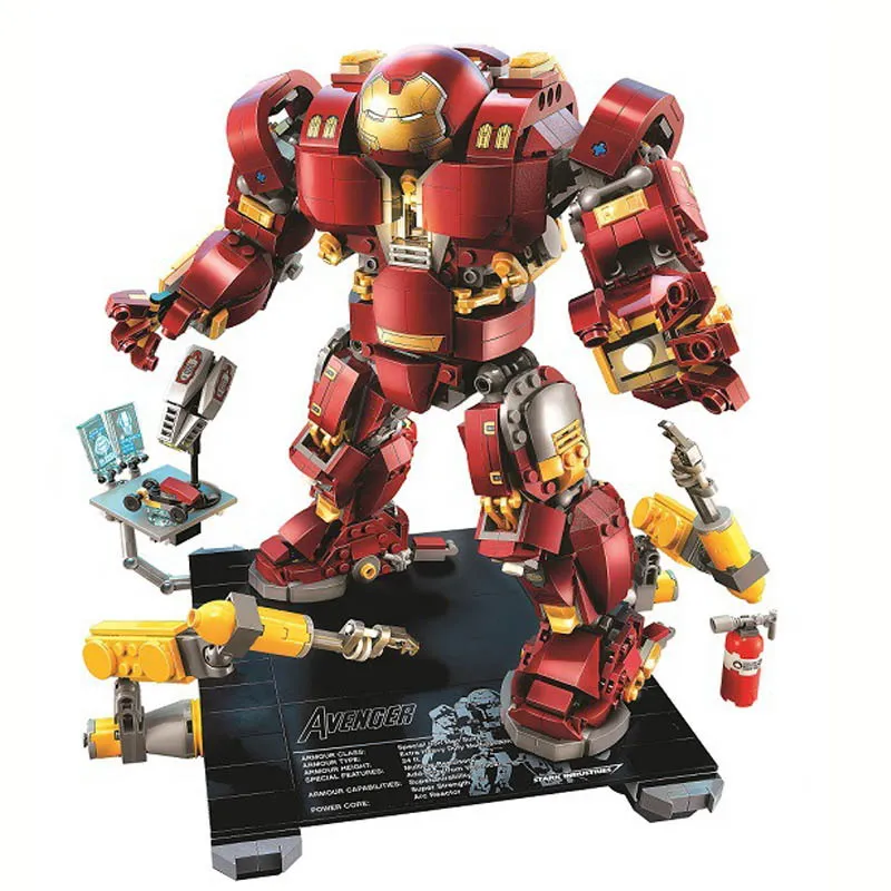 

Super Heroes Iron Man Hulkbuster Ultron Edition Model Building Blocks Enlighten Toys For Children Christmas Gift