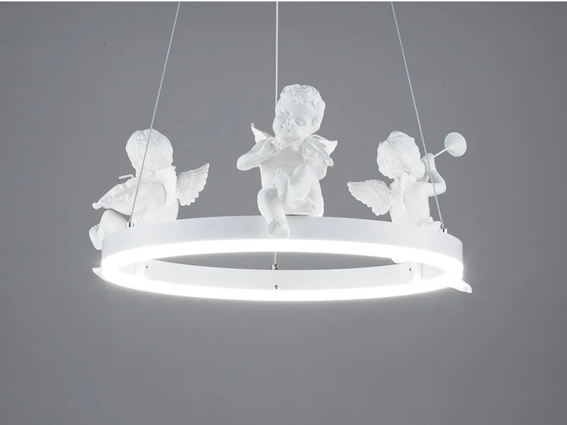 Подвесной светильник в скандинавском стиле из смолы, Креативный светодиодный светильник в стиле арт-деко для детской спальни, Кухонный Светильник закрепленный в стиле кантри E27