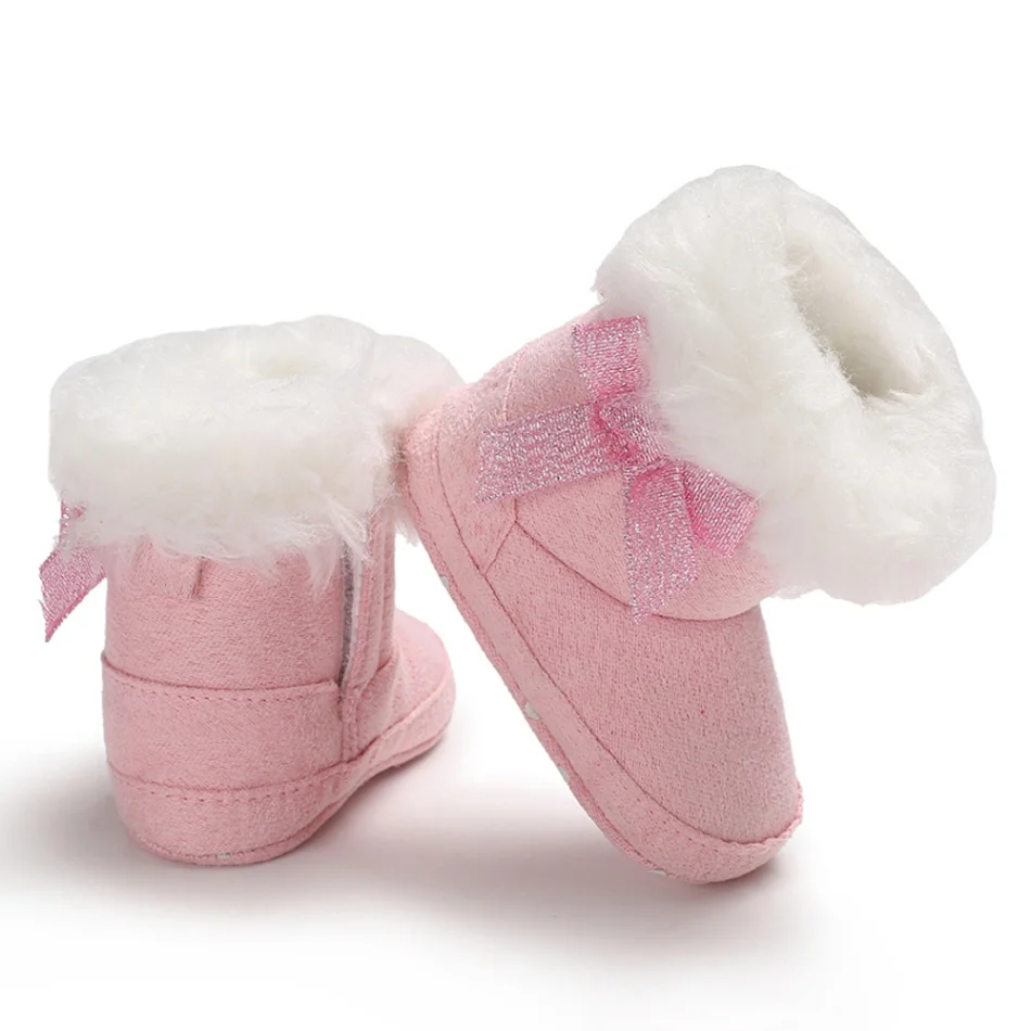 Г. детские ботинки теплые зимние ботинки с нескользящей подошвой для мальчиков и девочек, зимние ботинки с леопардовым принтом для девочек - Цвет: Розовый