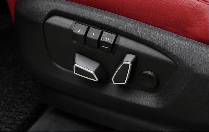 Best Car Styling 4pcs Black Seat Adjustment Switch Button Knob Cover Trim Sticker FOR BMW 1 2 3 4 5 SeriesF30 F31 F32 F10 F25 F15 F16