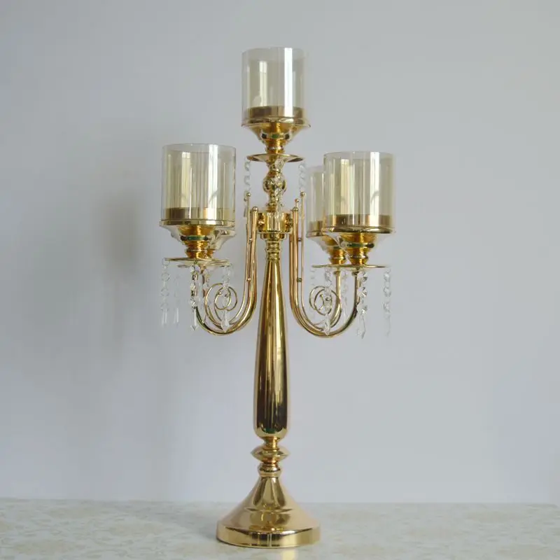 Buy Wholesale 10 Pieces Crystal Glass Gold 5 Arms