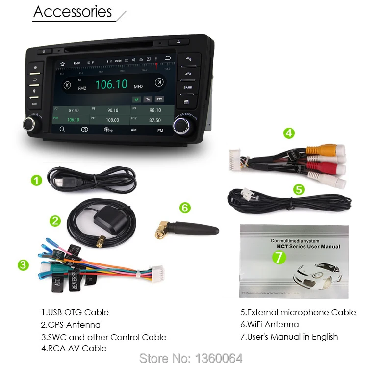 Perfect Quad core 2G RAM Android 7.1 For Skoda Octavia 2012 2013 Car DVD Radio Stereo GPS Bluetooth Steering wheel control Wifi 3G 11