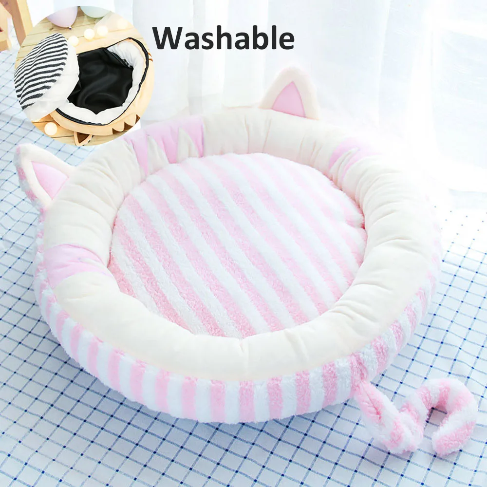 

Warm Puppy Dog Bed For Small Medium Dogs Cat Houses Sleeping Soft Home Pet Beds Nest Washable Kennel Mat Kitten Warming Cushion