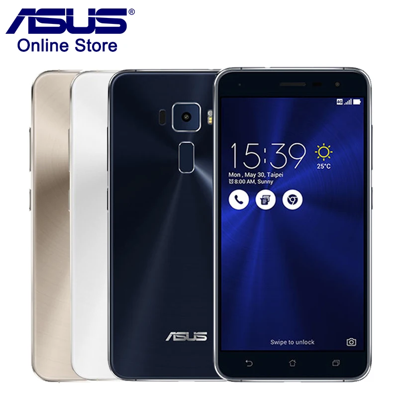 Смартфон Asus ZenFone 3 ZE552KL, 4 Гб ОЗУ, 64 Гб ПЗУ, Android 6,0, 5,5 дюймов, Восьмиядерный процессор Qualcomm 625, 2,0 ГГц, МП, две sim-карты, отпечаток пальца