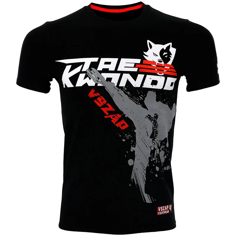 VSZAP جديد التايكوندو الرجال اللياقة البدنية تي شيرت TKD التدريب الرياضي المصارعة قصيرة الأكمام MMA UFC ضد أداء المنافسة دعوى VSZAP جديد التايكوندو الرجال اللياقة البدنية تي شيرت TKD التدريب الرياضي المصارعة قصيرة الأكمام MMA UFC ضد أداء المنافسة دعوى