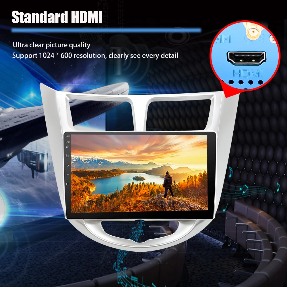 Clearance Eunavi 2G+32G Octa 8 core android 9.0 car dvd for Hyundai Solaris Verna Accent 2010-2018 multimedia car radio gps navi PX6 3