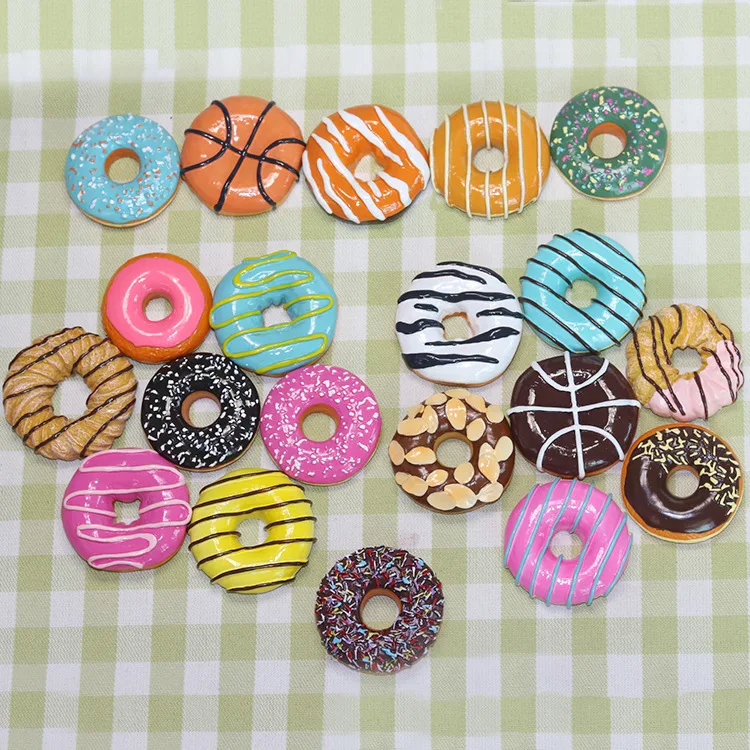 

100pcs/lot Donuts Doughnut Shaped Fridge Magnets Simulation Food Refrigerator Magnetic Stickers Wholesale