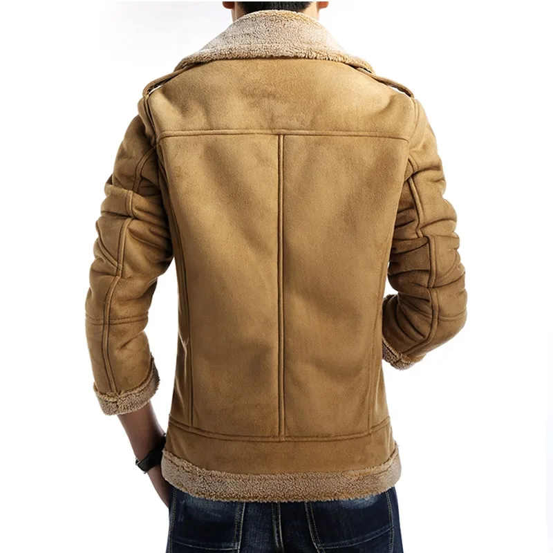 suede leather coat khaki 03