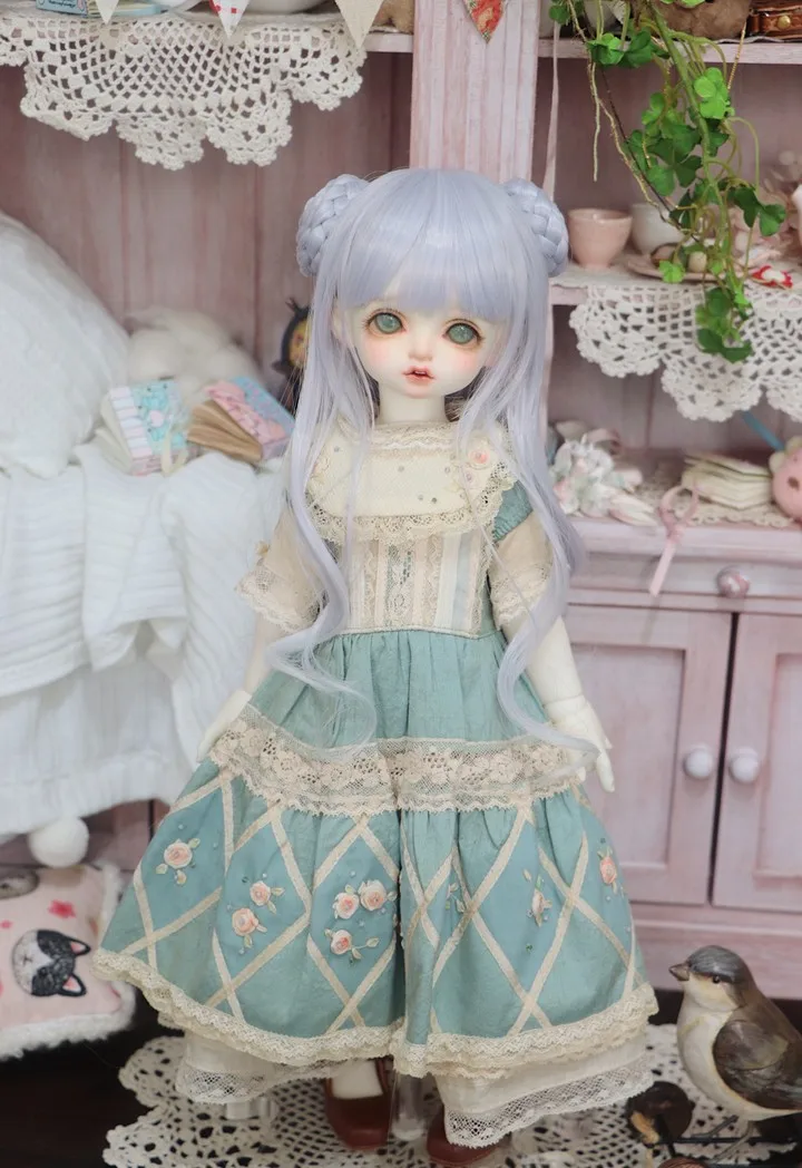 Bjd кукла парик для 1/3 1/4 1/6 1/8 bjd кукла парик для bjd кукла lcute косу волосы парик для sd bjd парик для кукол