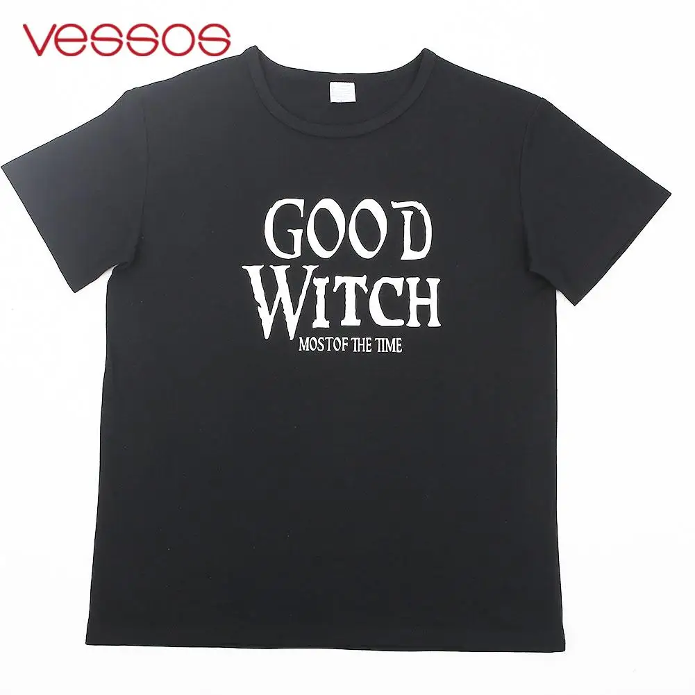 

Good Witch Halloween T-shirt funny short-sleeved friend T-Shirts Lightweight Stretchy Short Sleeves Tops Summer Women'S Tops
