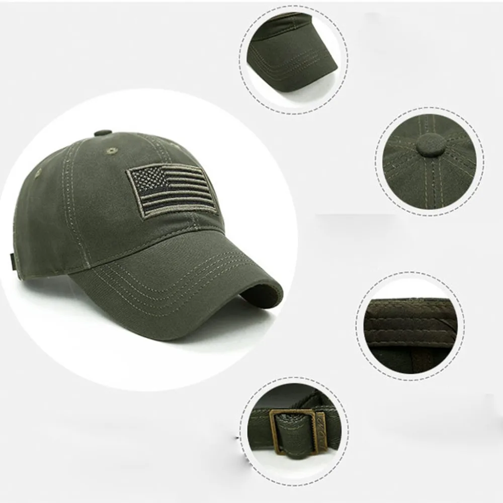 USA American Flag Patch Hat Military Tactical Operator Detachable Baseball Cap