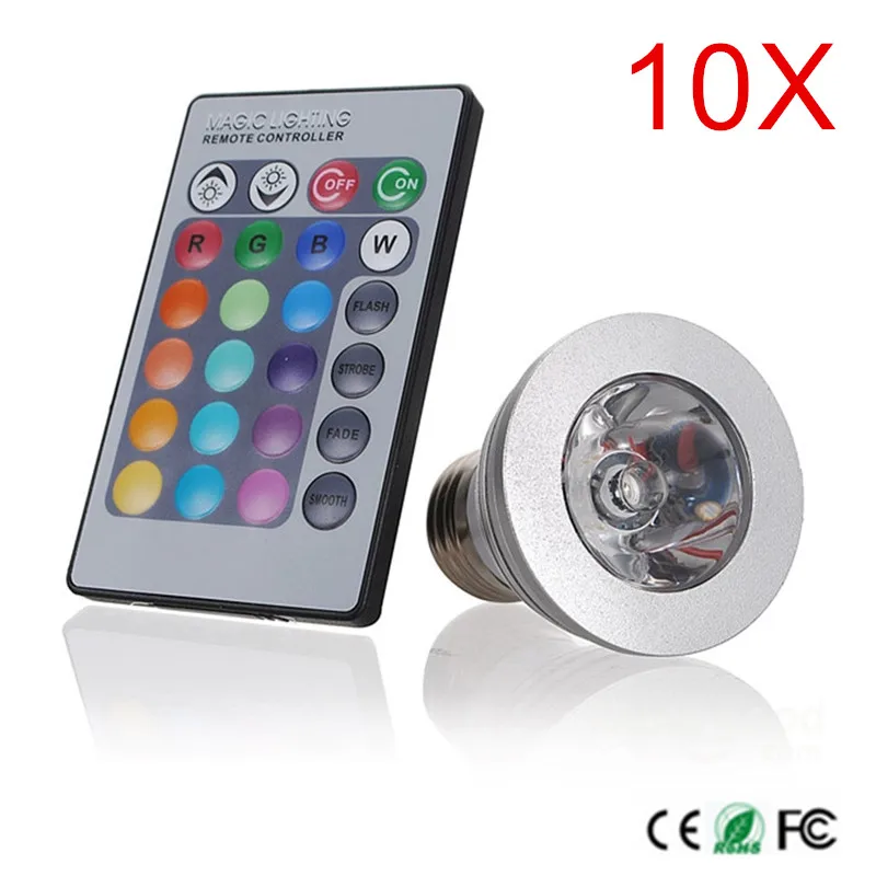 Supre Bright 16 Colors Changing RGB LED Lamp SpotLight RGB LED Bulb E27