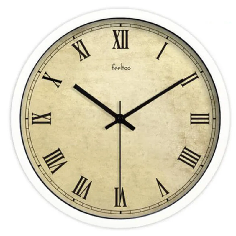 Металлические настенные часы римские цифры бесшумные современные большие декоративные часы Relogio De Parede классические геометрические товары для дома QQN236 - Цвет: White 01