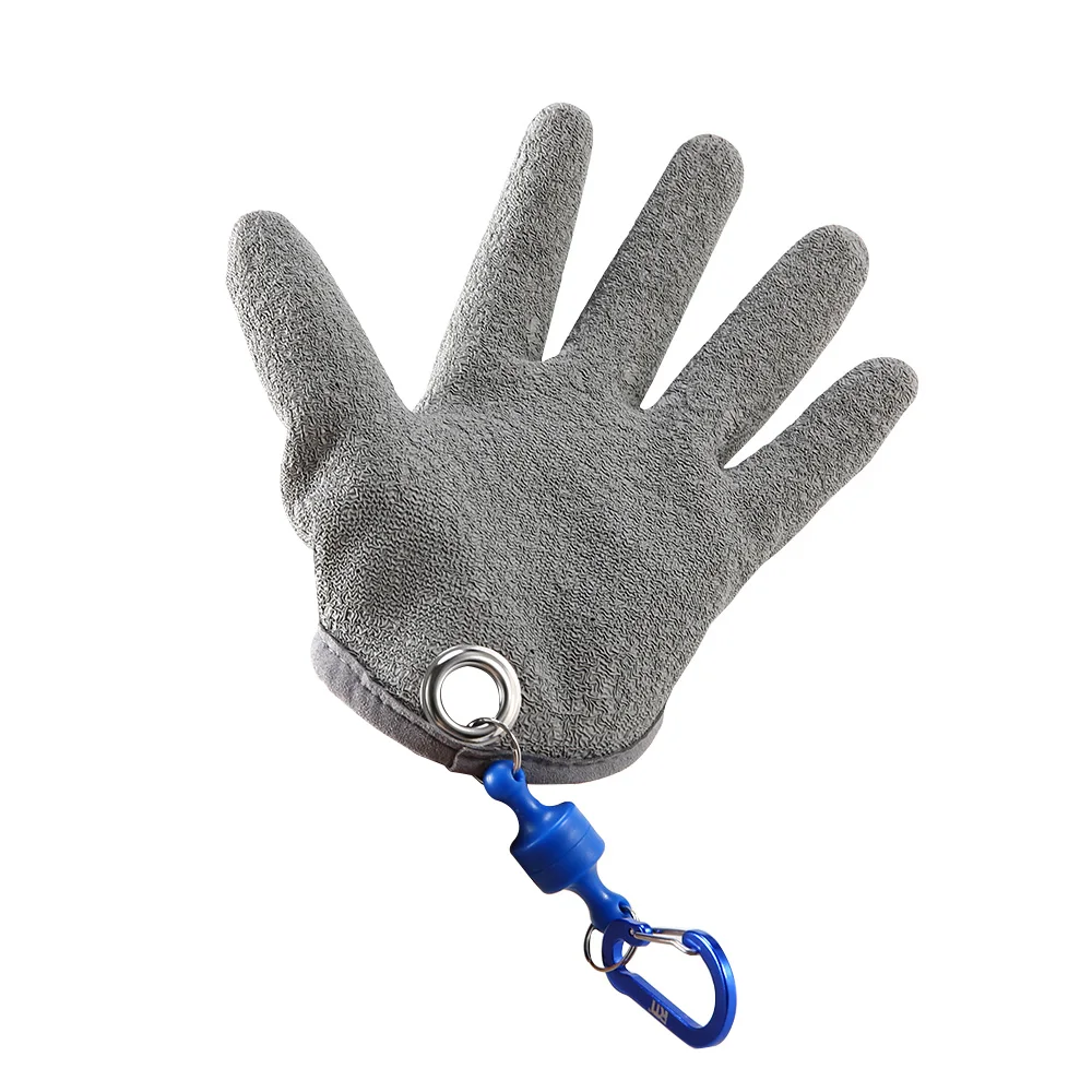 Half-palm Fish Catching Gloves with Magnet Release For Right Hand Gloves LG