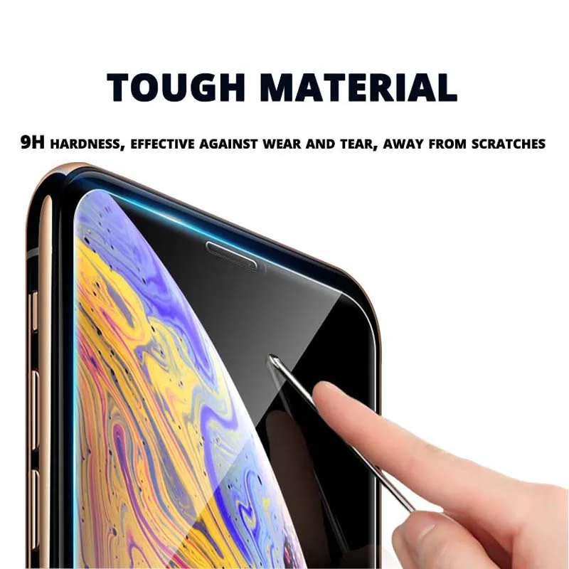 2 шт закаленное стекло для iPhone X XR XS Max Защитная пленка для экрана для iPhone 4 4S 5 5S 6 6 S 7 8 Plus X SE Защитная пленка для стекла