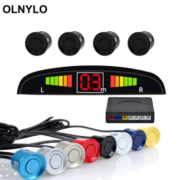 

Car Parking Sensor Car Parking Assistance Backup Radar Monitor System 4 Sensor 6 Colors Car Electronics Auto Parts