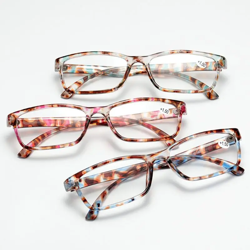 New Women Fashion Reading Glasses Floral Print Lady Readers Eyewear
