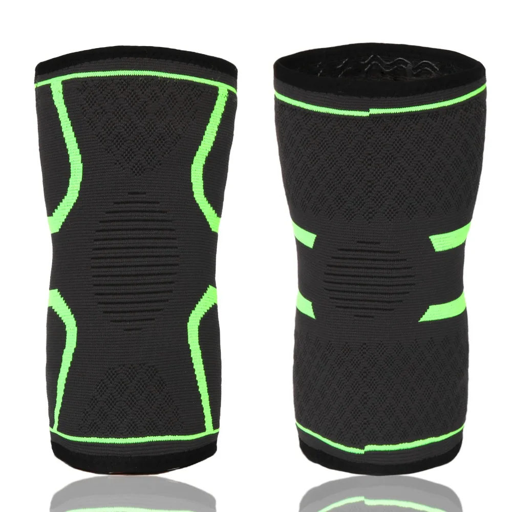Procircle 1 пара наколенников нейлоновые спортивные наколенники для бега велоспорта фитнеса - Цвет: Зеленый