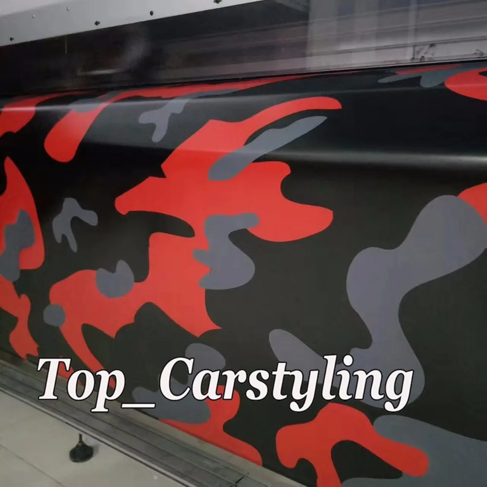 red large camo vinyl car wrapping film (4)